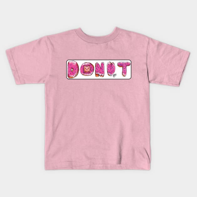 Donut Kitty! Donut Cat! Kids T-Shirt by Chonk+Marcie